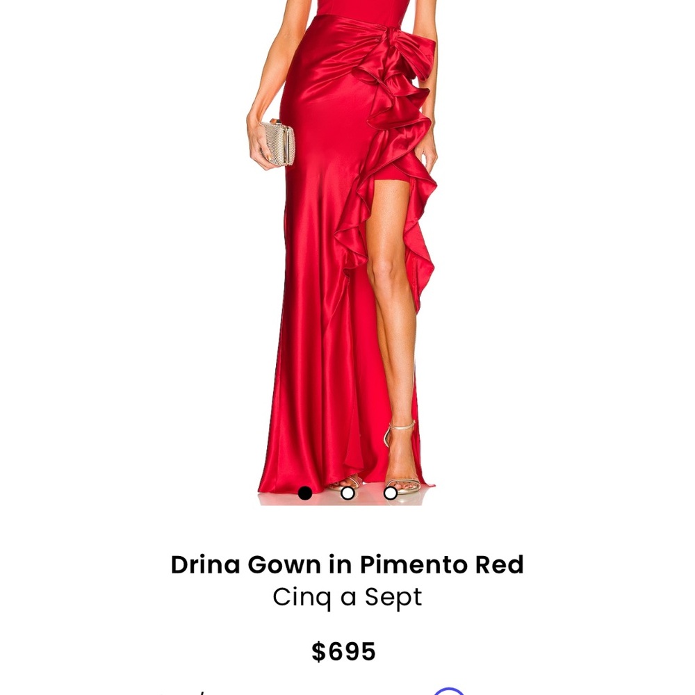 Cinq a Sept Vibrant Red Drina Gown